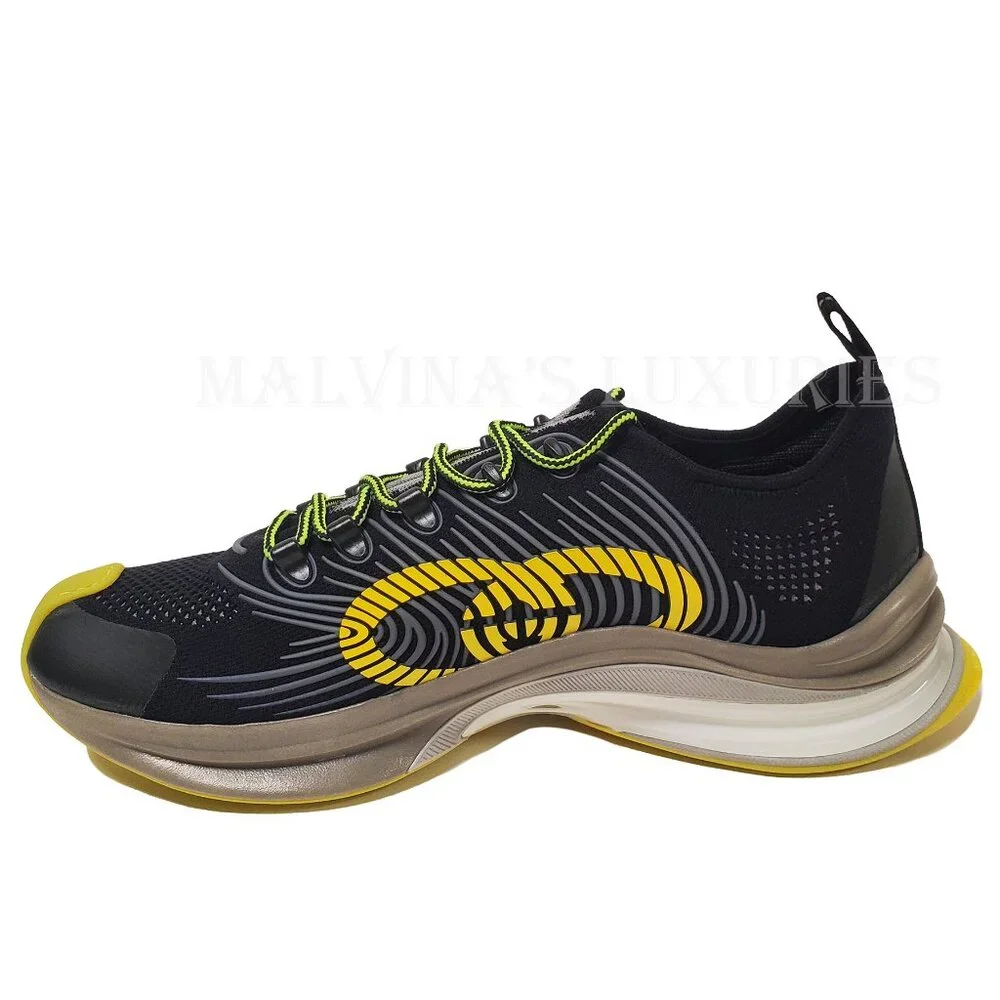 GUCCI SNEAKERS RUN RUBBER TRIMMED MESH SHOES w GG LOGO sz 11 11.5 - Picture 10 of 16